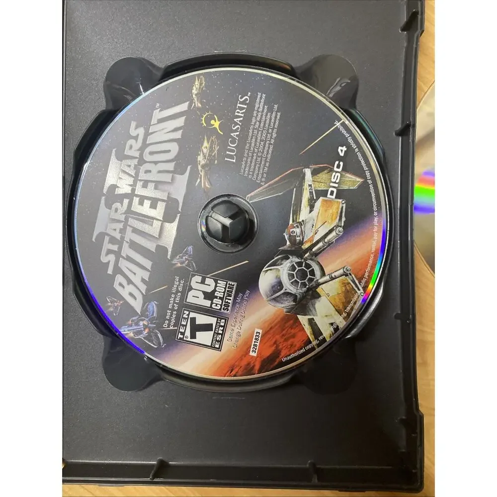 PC Computer STAR WARS Battlefront II 2 Box Game Battle Front 4 Disc With Manual